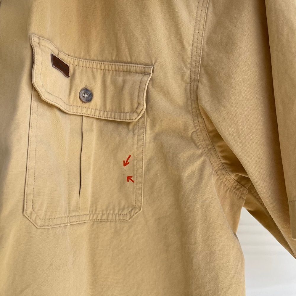 Carhartt Button Down Shirt Short Sleeve 2 Pocket Mens Size Large Tall‎ - Picture 4 of 7